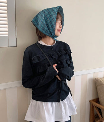 Haridi Frill Crop Cardigan